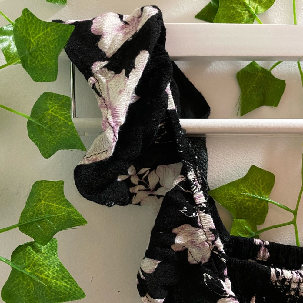 Floral Black Jumpsuit